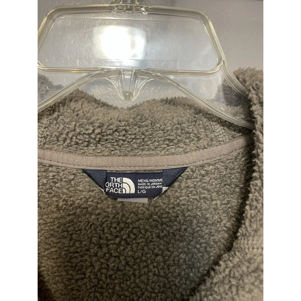 The North Face Gordon Lyons Hoodie Mens Large Brown Gray Full Zip Long Sleeve